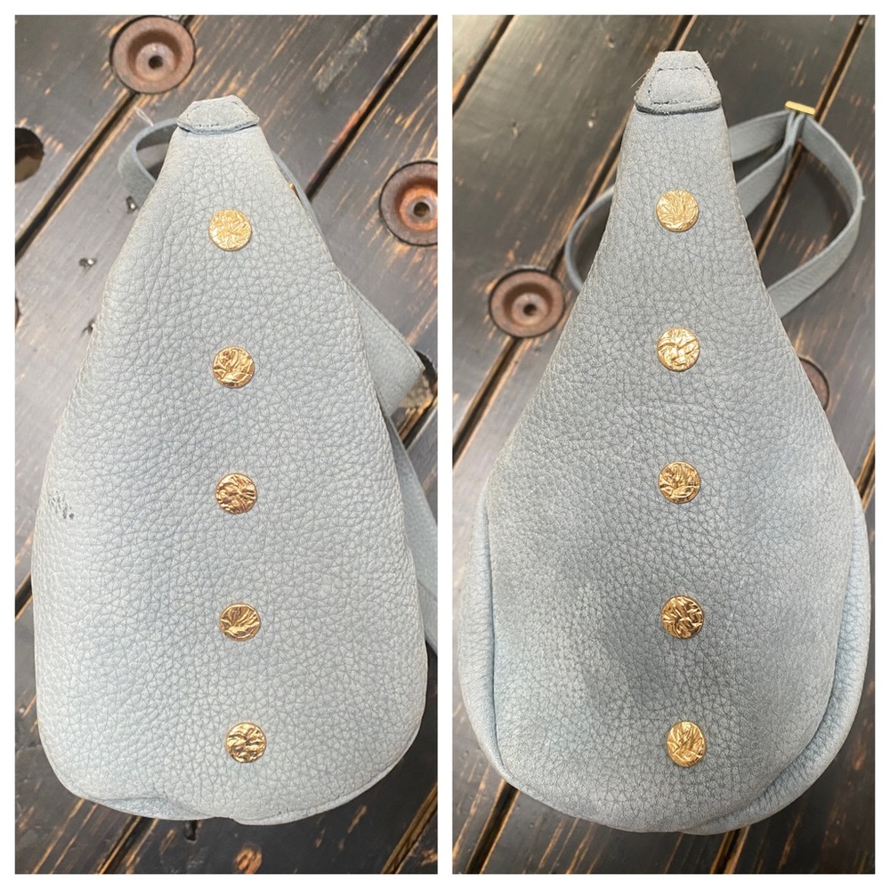 Hammitt Light Blue Suede Crossbody Bag - Picture 9 of 16